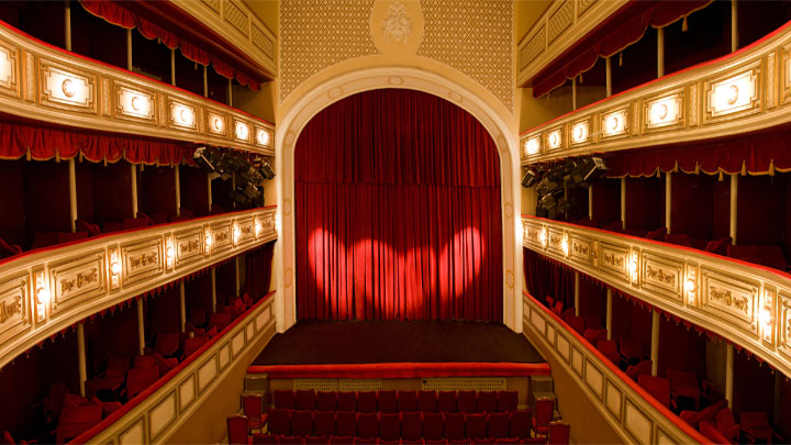 Vista interna di un teatro 