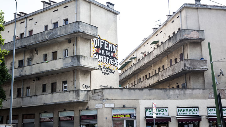 Fotografia del quartiere Giambellino a Milano